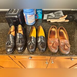 Brown and Black Tassel Loafers